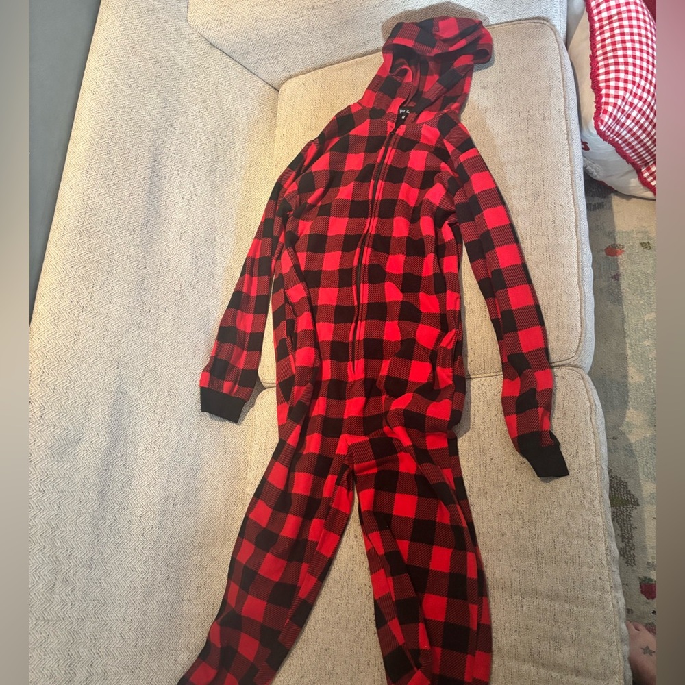 Buffalo plaid onesie